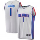 Camiseta Reggie Jackson 1 Detroit Pistons Statement Edition Gris Hombre